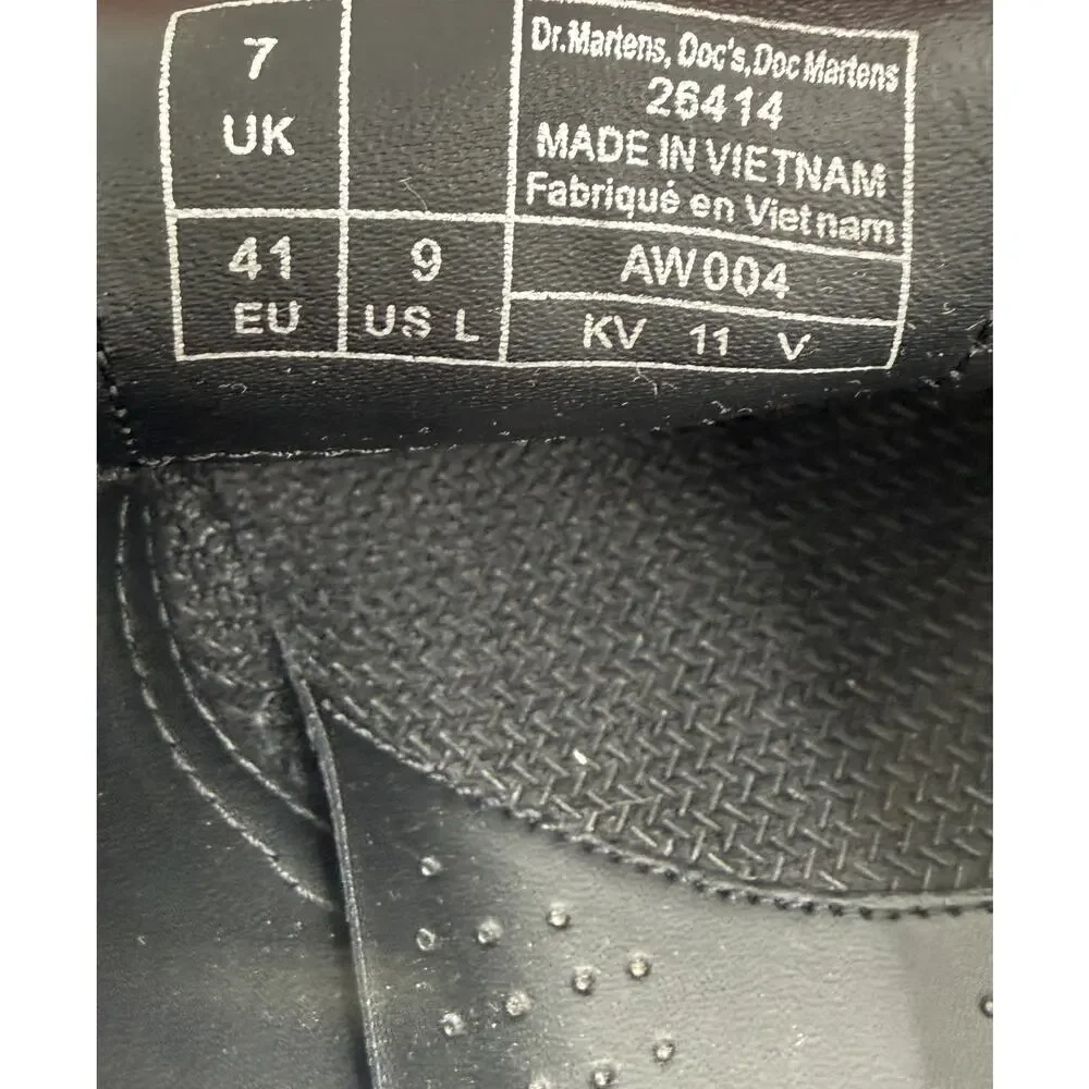 Dr. Martens 1461 Iridescent Hardware Oxford Shoes Black Women's 9 Punk Grunge